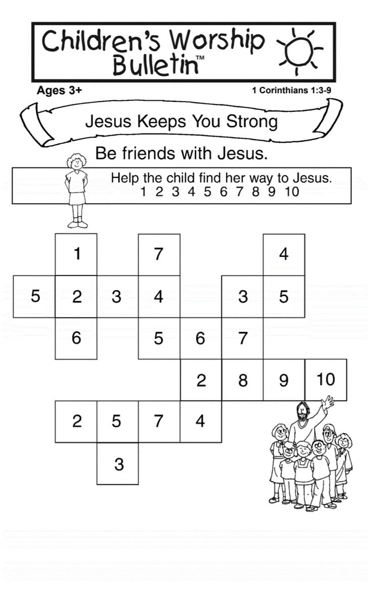 Jesus Keeps You Strong Children&amp;#039;S Bulletin | Bible Lessons For intended for Free Printable Children&amp;amp;#039;s Bible Lessons Worksheets