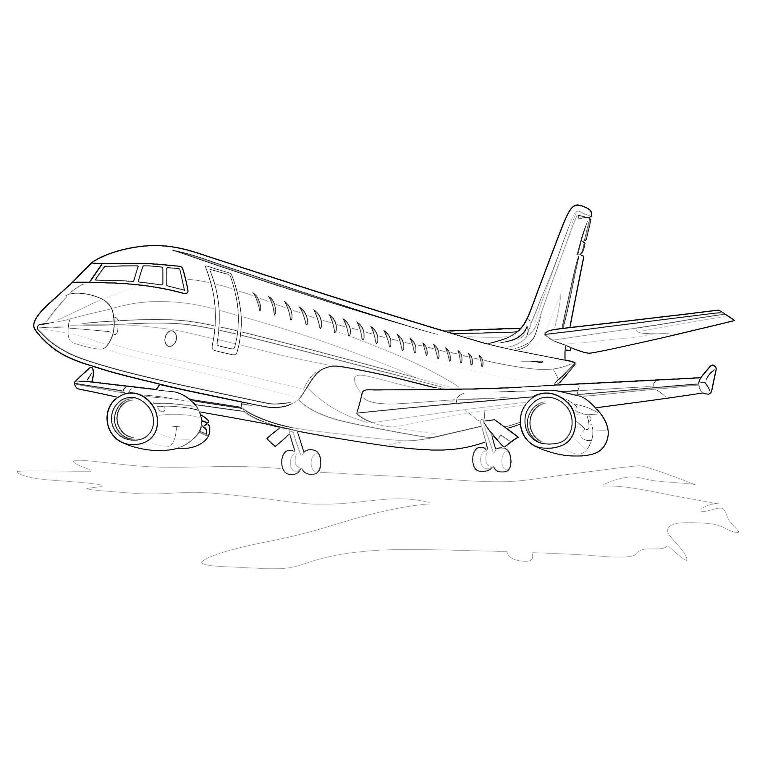 Jet Airplane Coloring Page | Coloring Pages Mimi Panda pertaining to Free Planes Printables