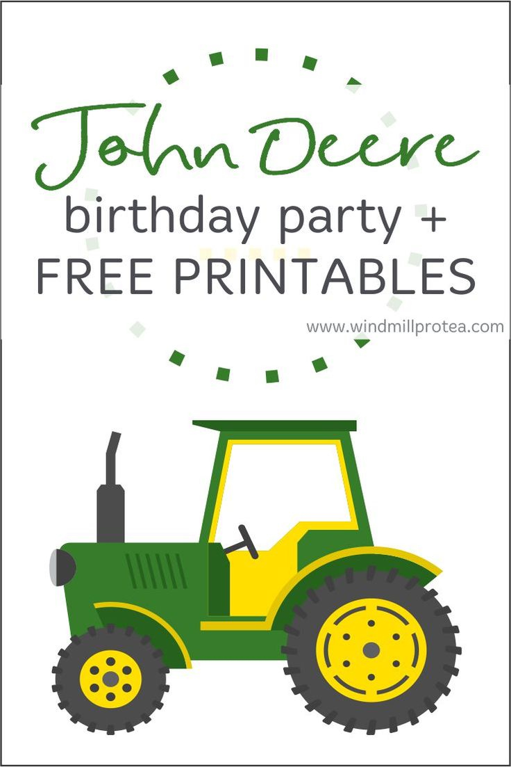 John Deere Birthday Party - Kids Parties - Windmill &amp;amp; Protea inside Free Printable John Deere Birthday Invitations