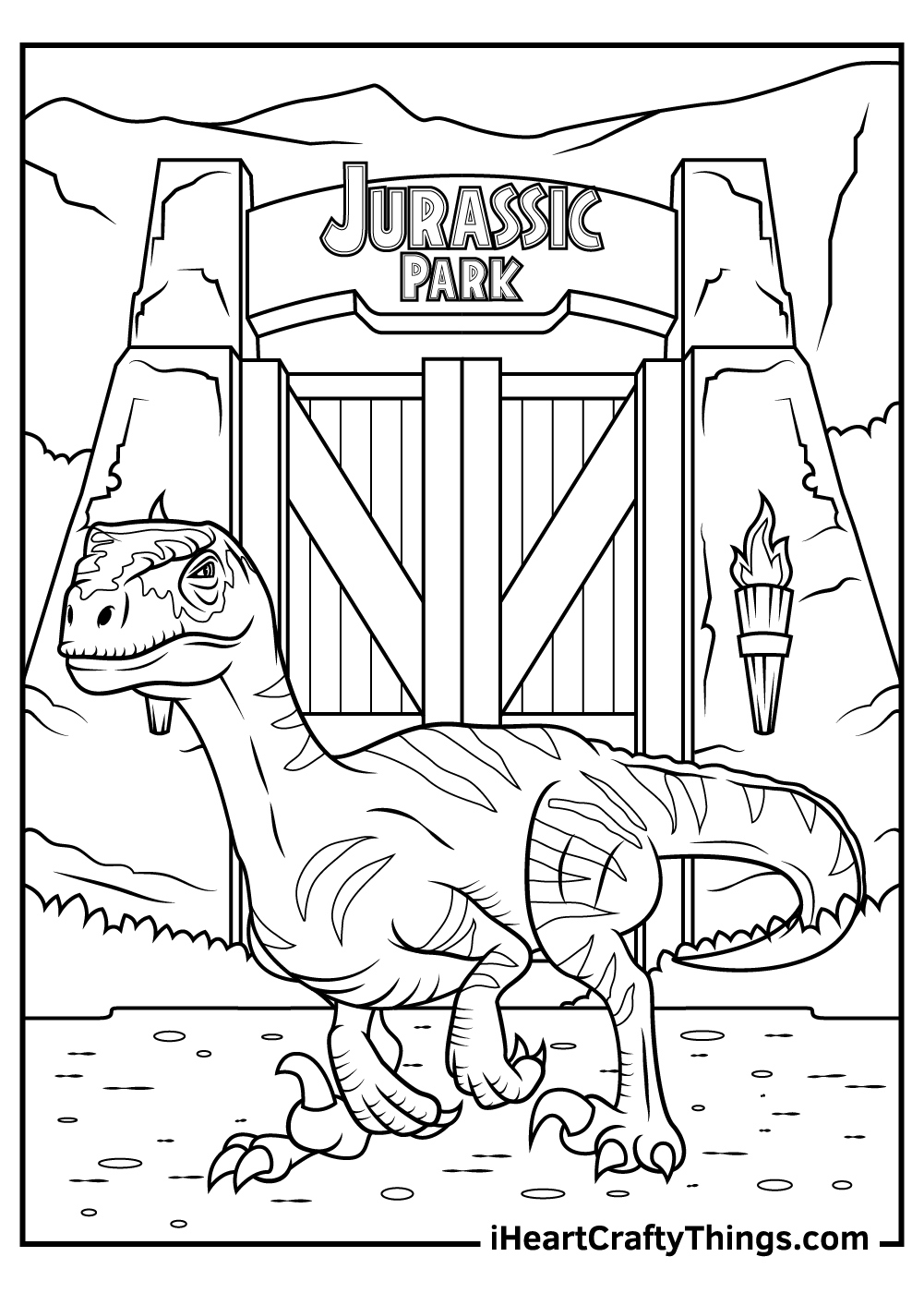 Jurassic Park Coloring Pages (100% Free Printables) with Jurassic World Free Printables