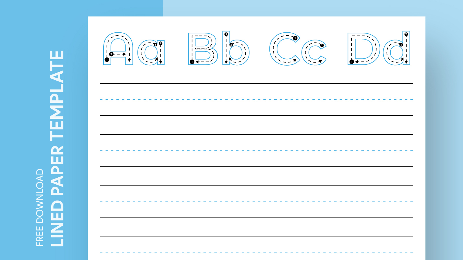 Kindergarten Lined Paper Free Google Docs Template - Gdoc.io pertaining to Free Printable Kindergarten Lined Paper Template
