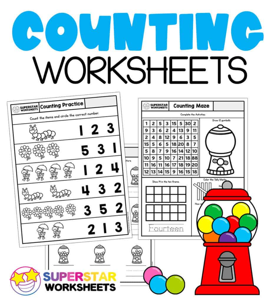 Kindergarten Math Worksheets - Superstar Worksheets inside Free Printable Kindergarten Math Activities