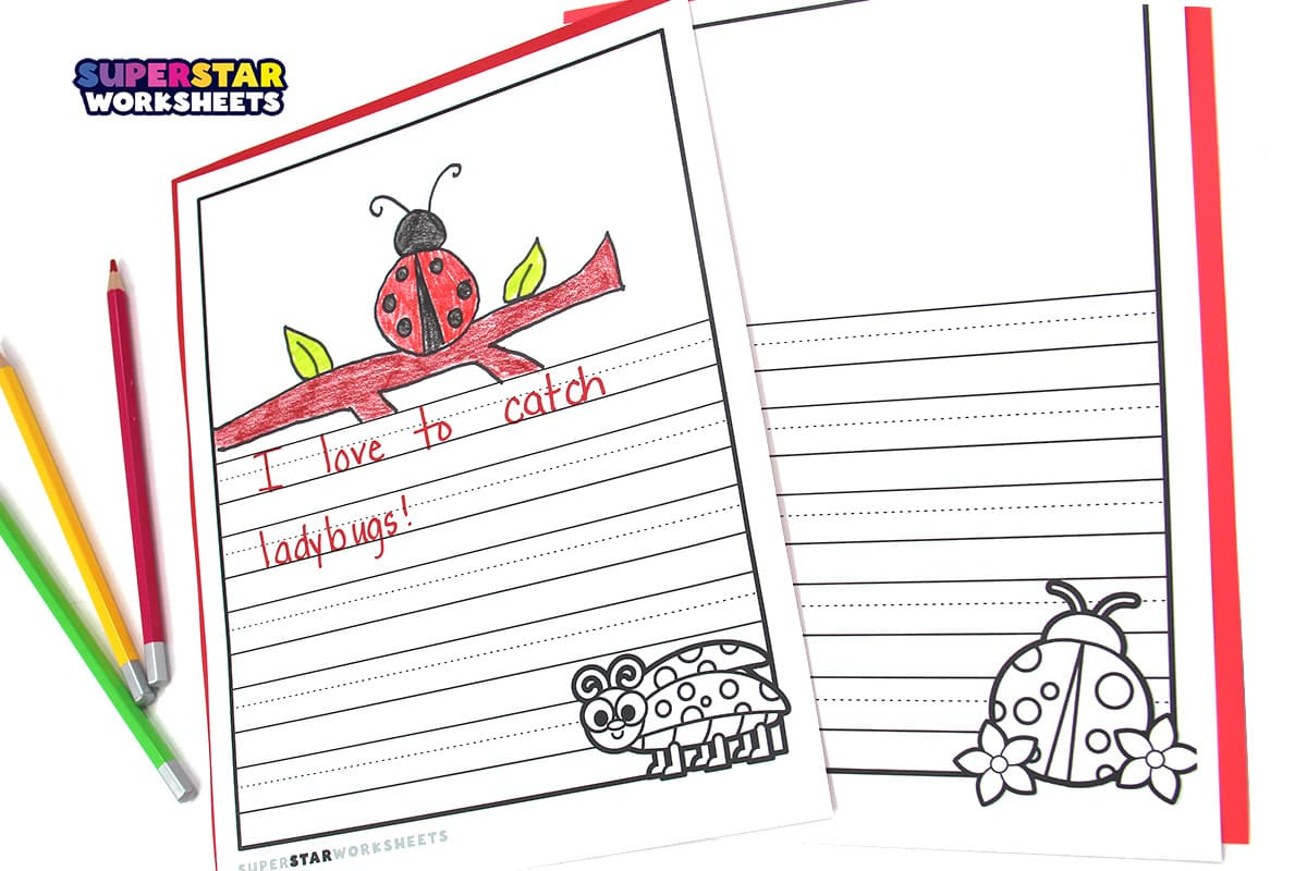 Ladybug Template - Superstar Worksheets with Free Printable Ladybug Stationery