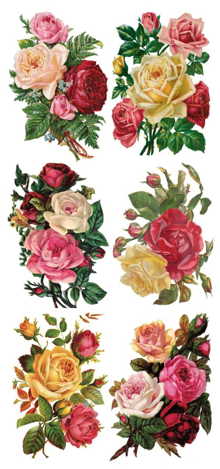 Laminas Decoupage O Transfer Flores | Decoupage Paper Free with regard to Free Printable Decoupage Flowers