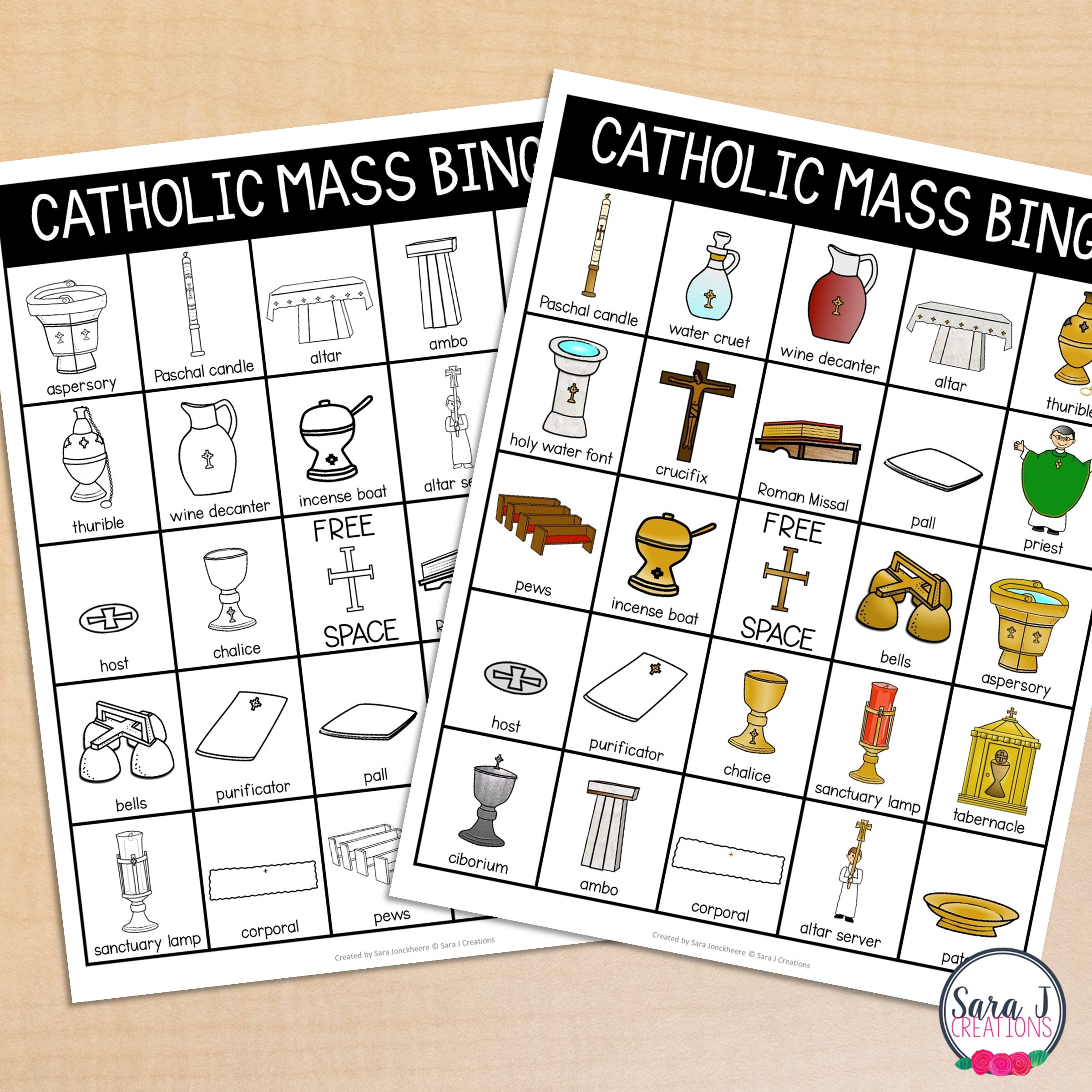 Learning The Items From The Catholic Mass | Sara J Creations intended for Free Printable Catholic Mass Book