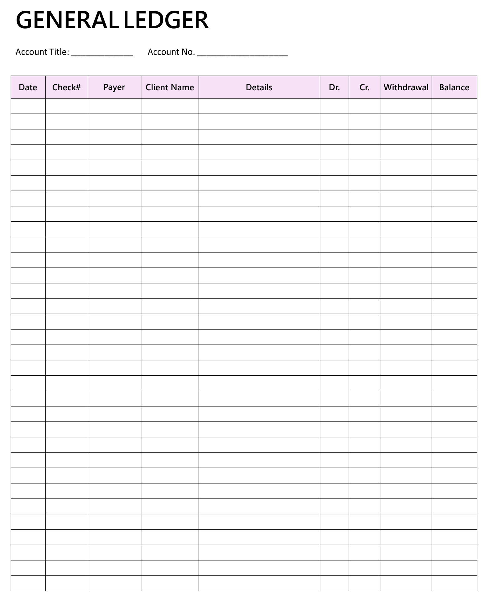 Ledger Balance Sheet - 10 Free Pdf Printables | Printablee intended for Free Printable Accounting Ledger