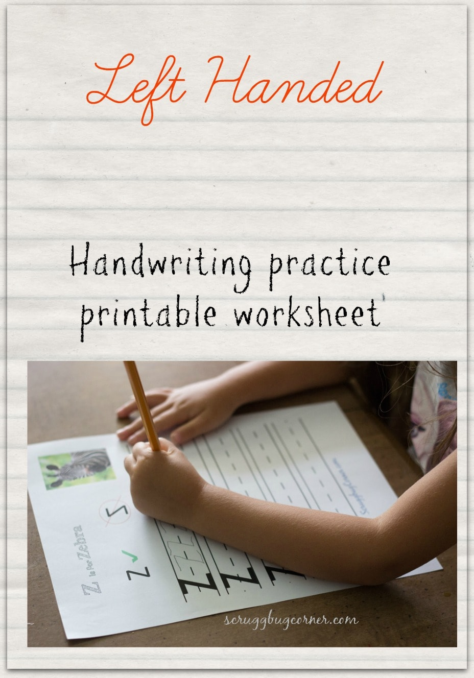 Left Handed Learning: Letter Practice Worksheet Z - Gym Craft Laundry with Free Printable Left Handed Worksheets