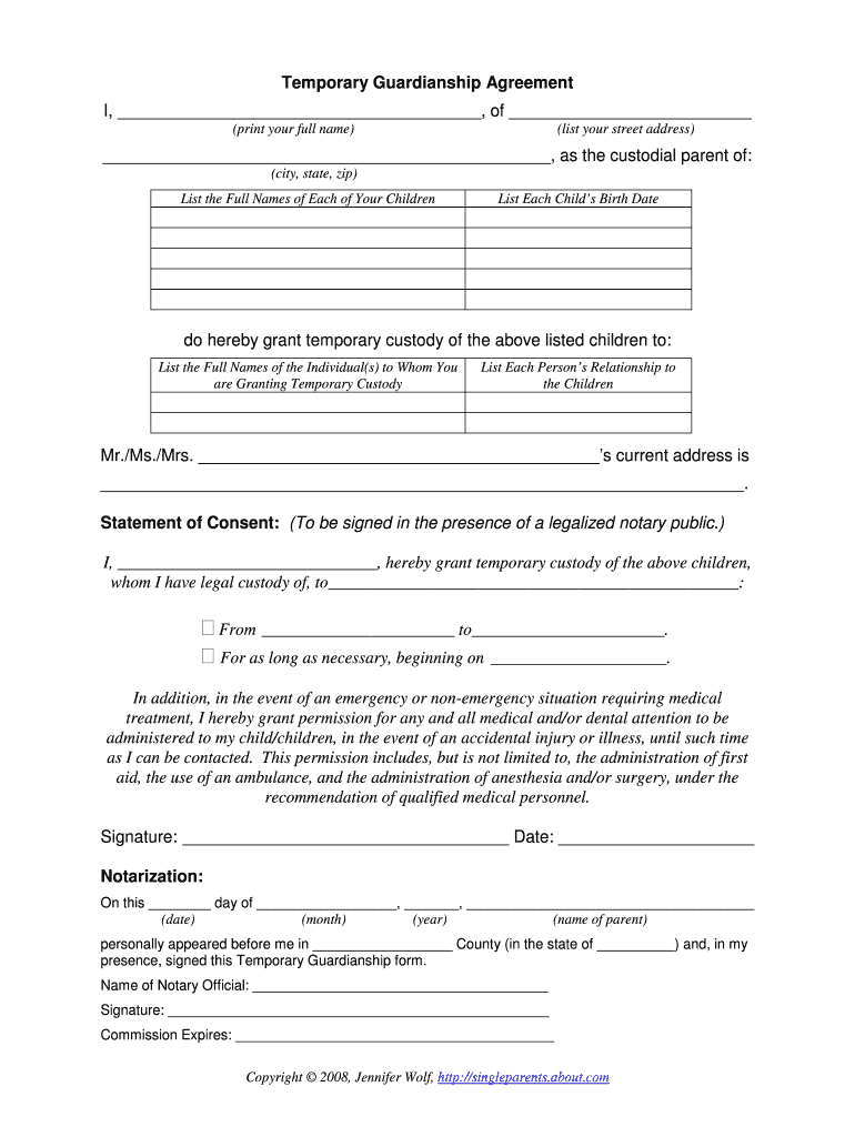 Legal Guardianship Forms Pdf - Fill Online, Printable, Fillable with regard to Free Printable Legal Guardianship Forms