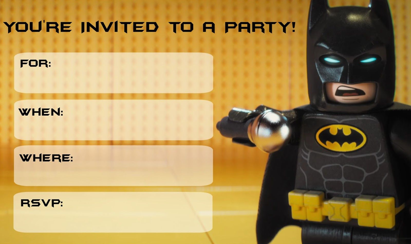 Lego Batman Movie Party Invitations | Batman Invitations, Batman throughout Lego Batman Party Invitations Free Printable