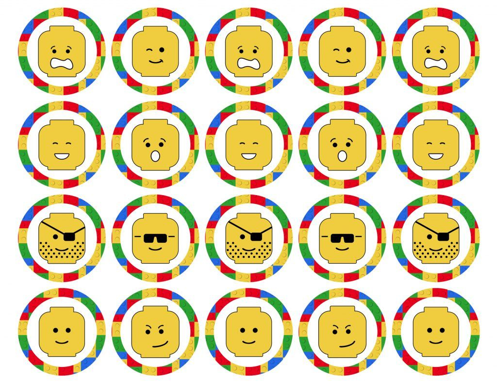Lego Cupcake Toppers Printable - Paper Trail Design | Lego for Free Printable Lego Cupcake Toppers