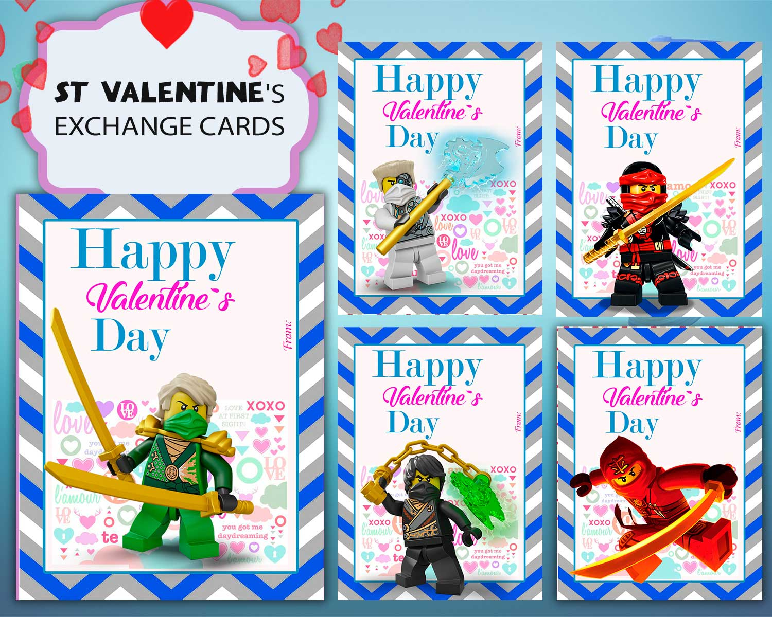 Lego Ninjago Valentines Day Cards For Kids inside Free Printable Ninjago Valentine Cards