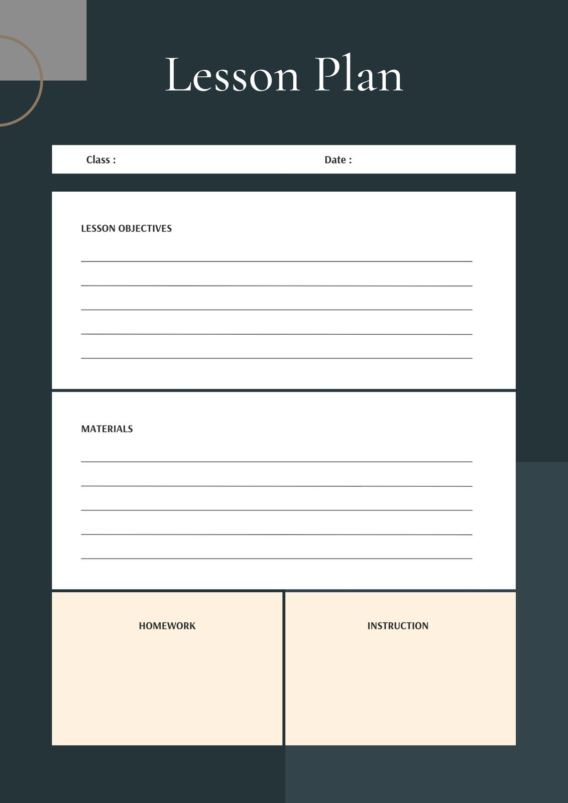 Lesson Plan Templates You Can Customize For Free | Canva pertaining to Free Printable Lesson Plan Template