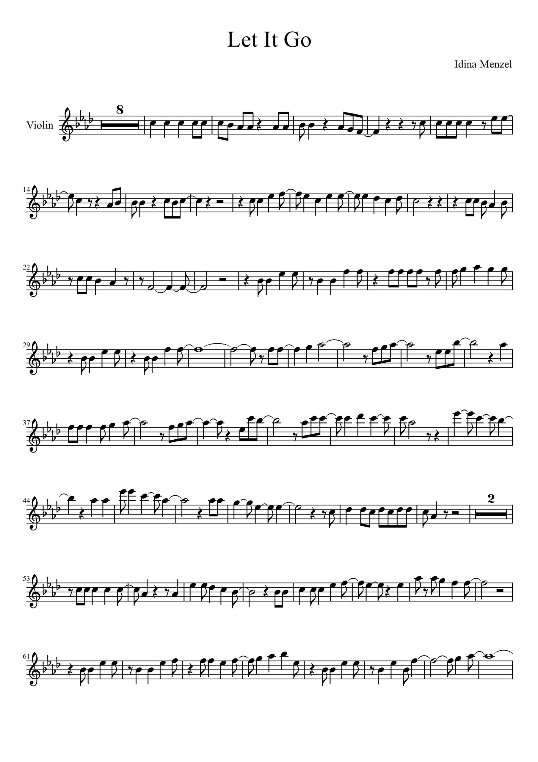 Let It Go Violin Sheet Music - Free Sheet Music throughout Let It Go Violin Sheet Music Free Printable