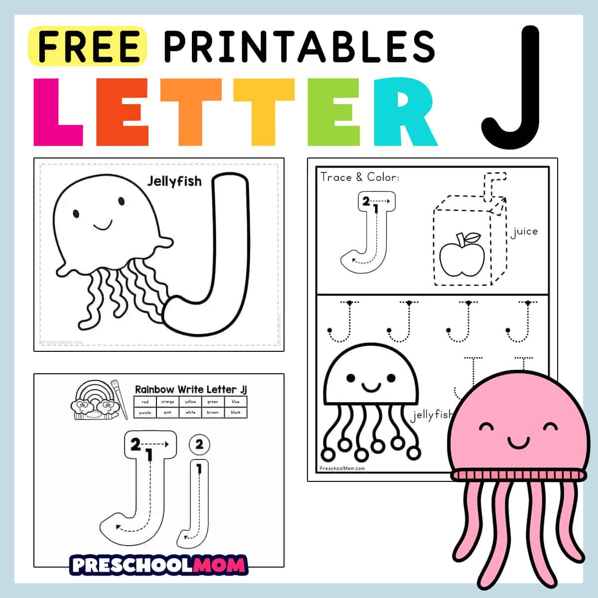 Letter J Preschool Printables - Preschool Mom regarding Free Printable Letter J