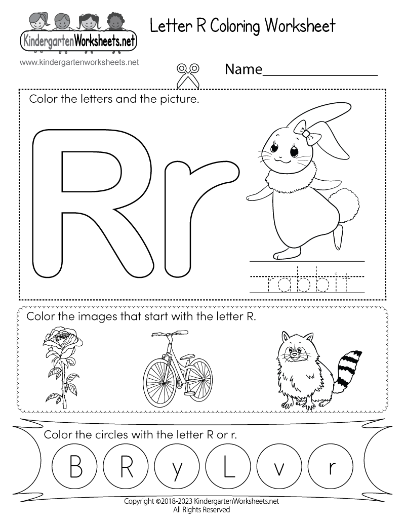 Letter R Coloring Worksheet - Free Printable, Digital, &amp;amp; Pdf regarding Free Printable Preschool Worksheets For The Letter R