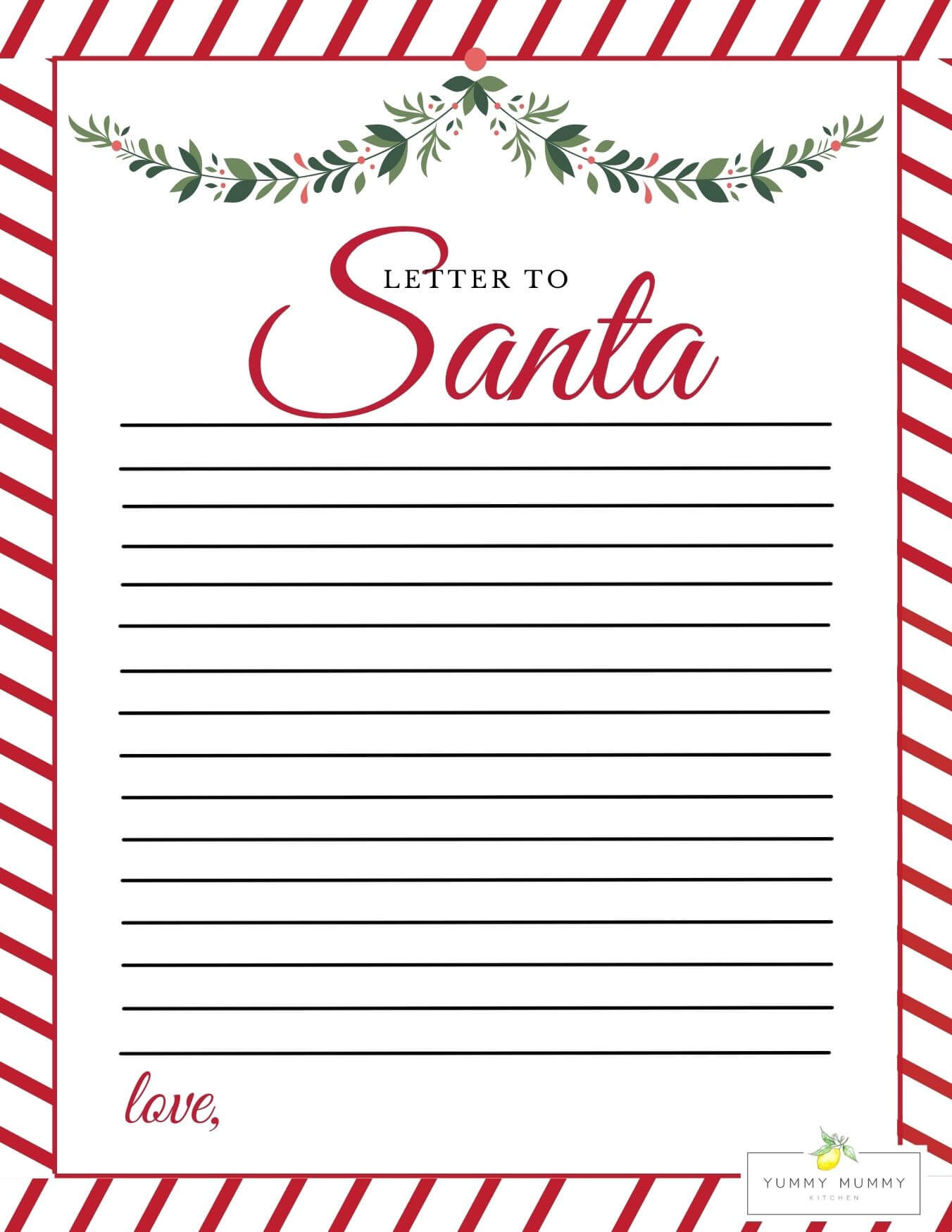 Letter To Santa Template - Free Printable Dear Santa Letters pertaining to Letter To Santa Template Free Printable