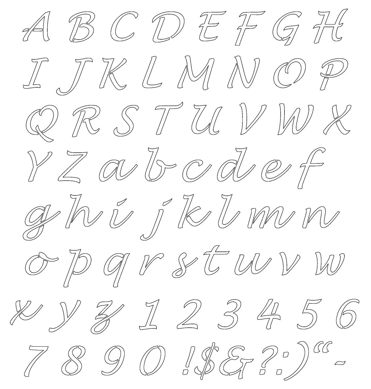 Lettering | Letter Stencils Printables, Free Printable Letter pertaining to Free Printable Calligraphy Letter Stencils