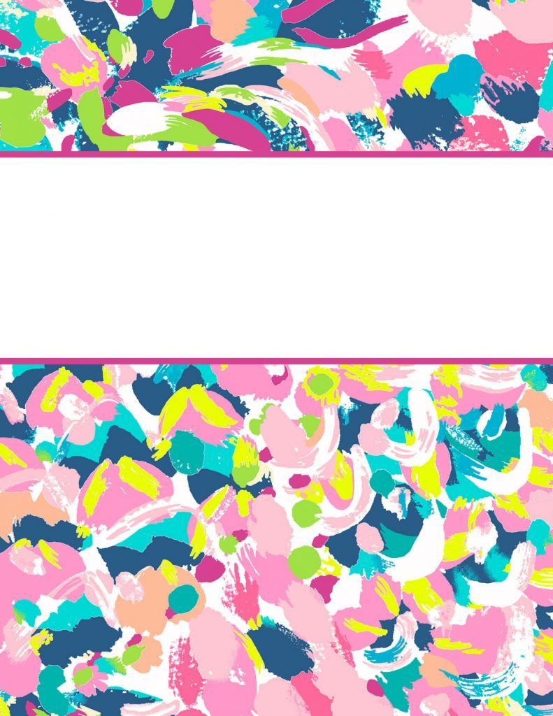 Lilly Pulitzer Binder Covers 2017 -- Free, Cute, Printable Binder intended for Free Printable Binder Covers Lilly Pulitzer