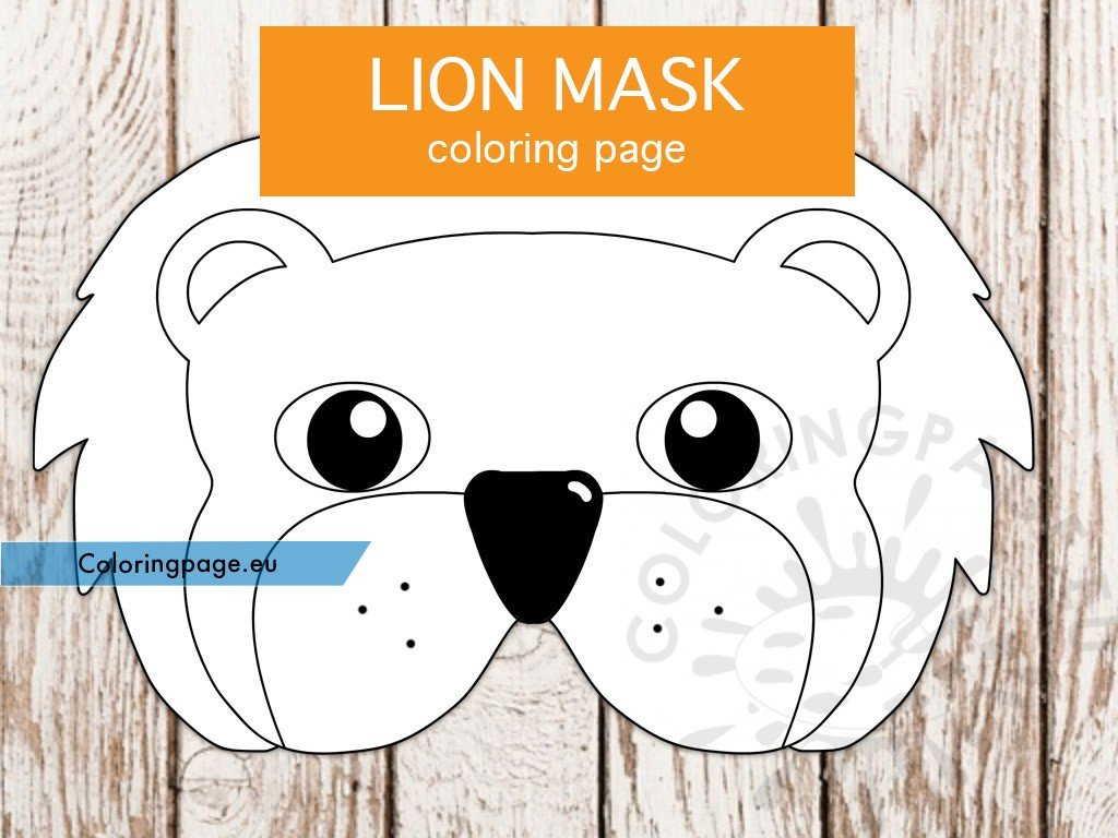 Lion Mask Template Free Printable | Coloring Page for Free Printable Lion Mask