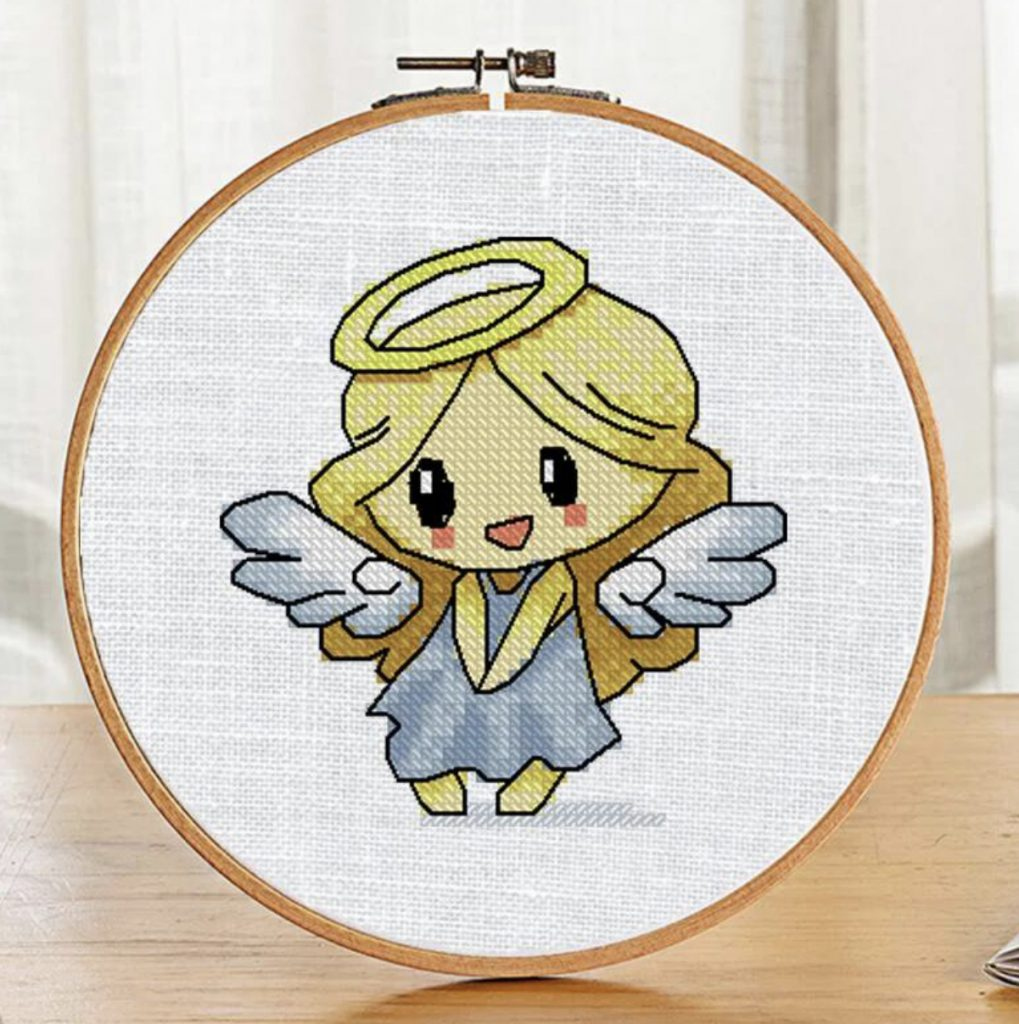 Little Angel” - Absolutely Free Cross Stitch Pattern Pdf throughout Free Printable Cross Stitch Patterns Angels