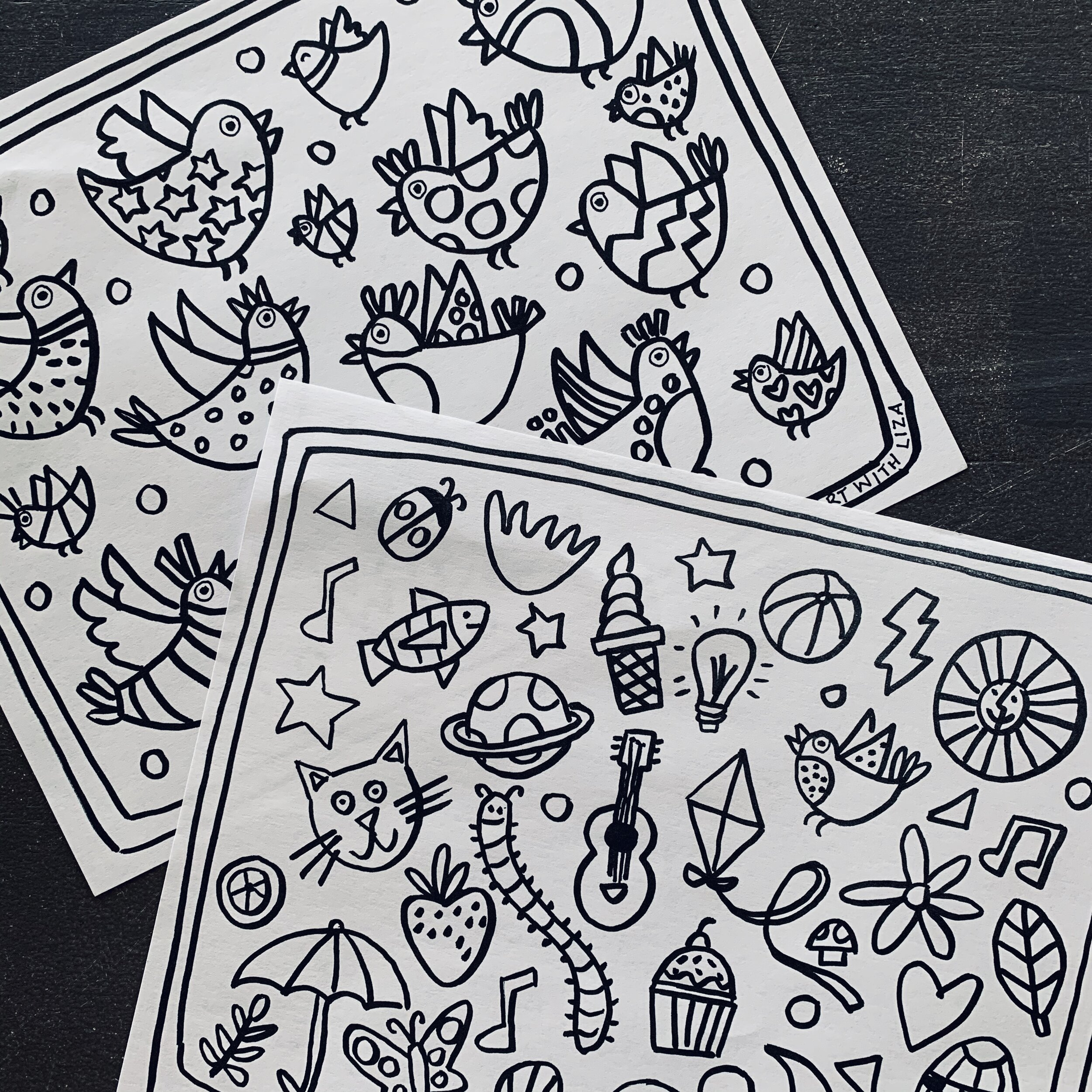 Liza Snyder Art-Free Printable Doodles To Color in Free Printable Doodle Patterns