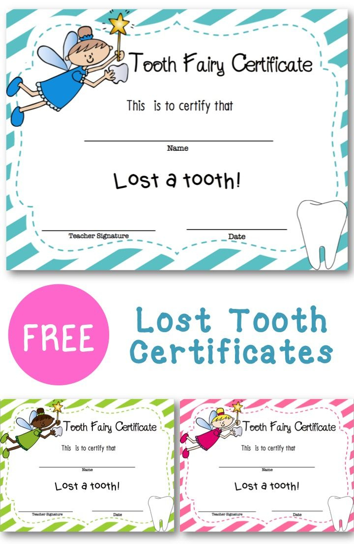Lost Tooth Certificate | Tooth Fairy Certificate, School Nurse inside Free Printable First Lost Tooth Certificate