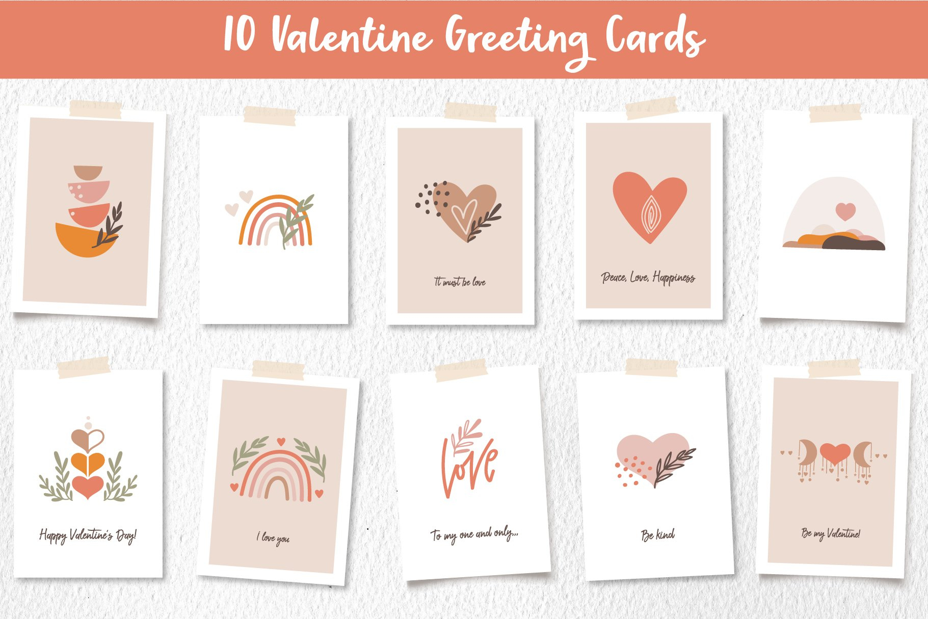 Love Cards, Boho Printable Cards, Valentine&amp;#039;S Greetings in Free Printable Love Greeting Cards