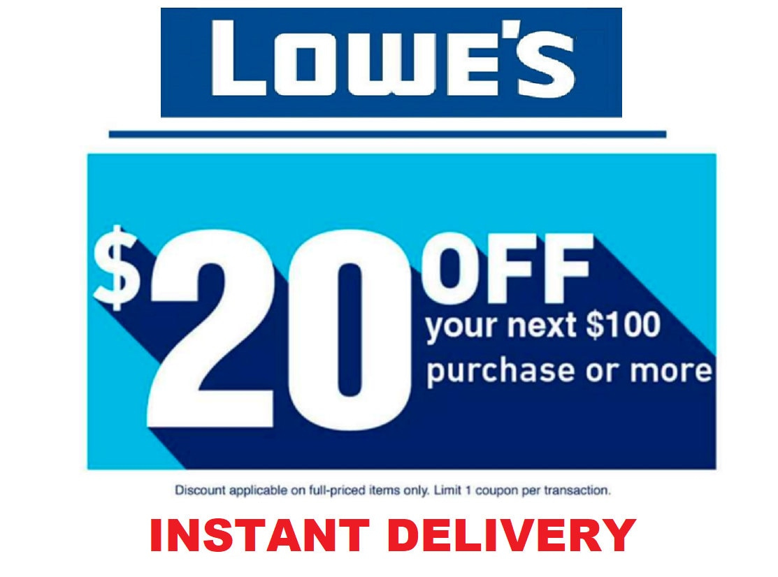 Lowes 20 Off 100 Online Or Instore Coupon Exp 12/7/23 Lowes Coupon for Lowes Coupon Printable Free