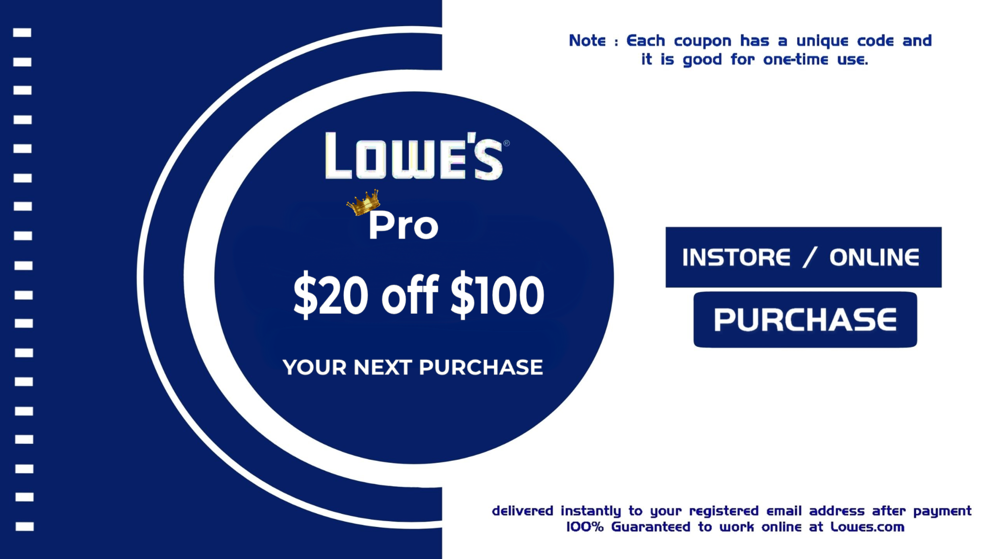 Lowes Coupon For Pros $20 Off $100 In-Store &amp;amp; Online Printable in Lowes 20 Printable Coupon Free