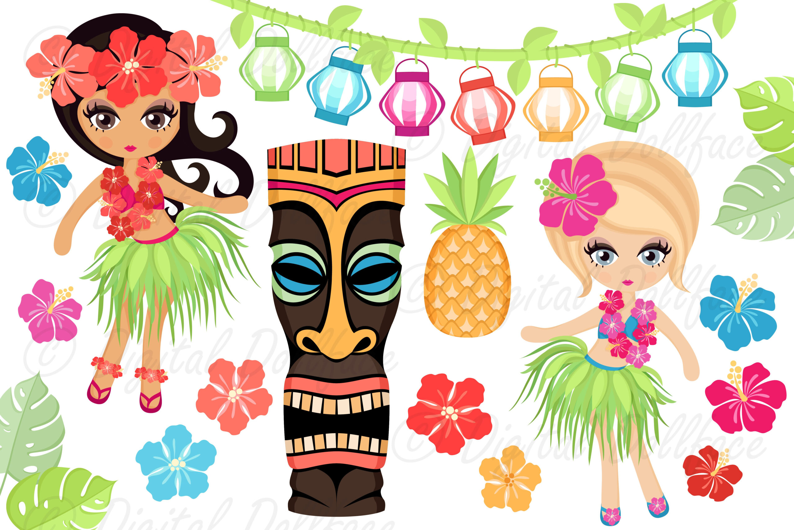 Luau Clipart (76970) throughout Free Printable Luau Clipart