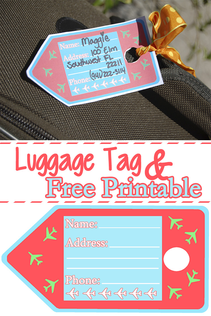 Luggage Tags Free Printable - Mom Explores Southwest Florida intended for Free Printable Luggage Tags