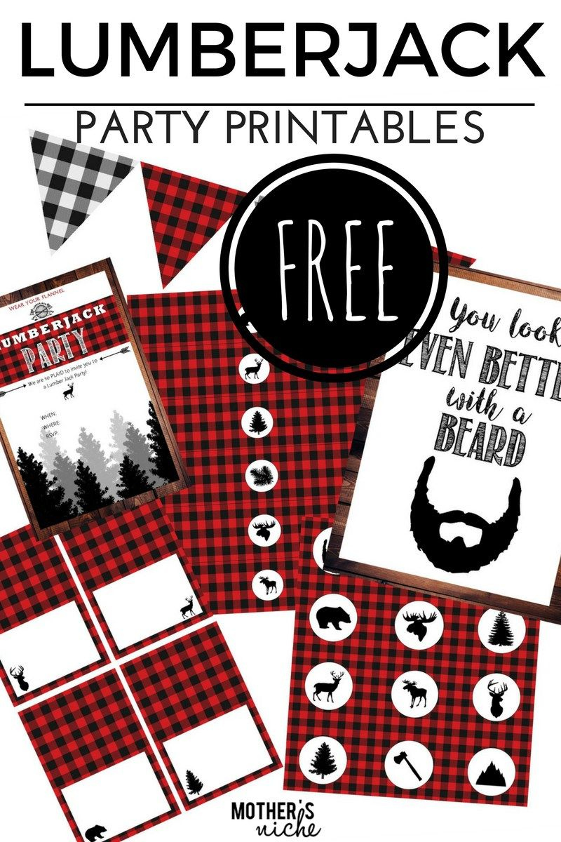 Lumber Jack Party- With All The Free Party Printables You Need pertaining to Lumberjack Printables Free