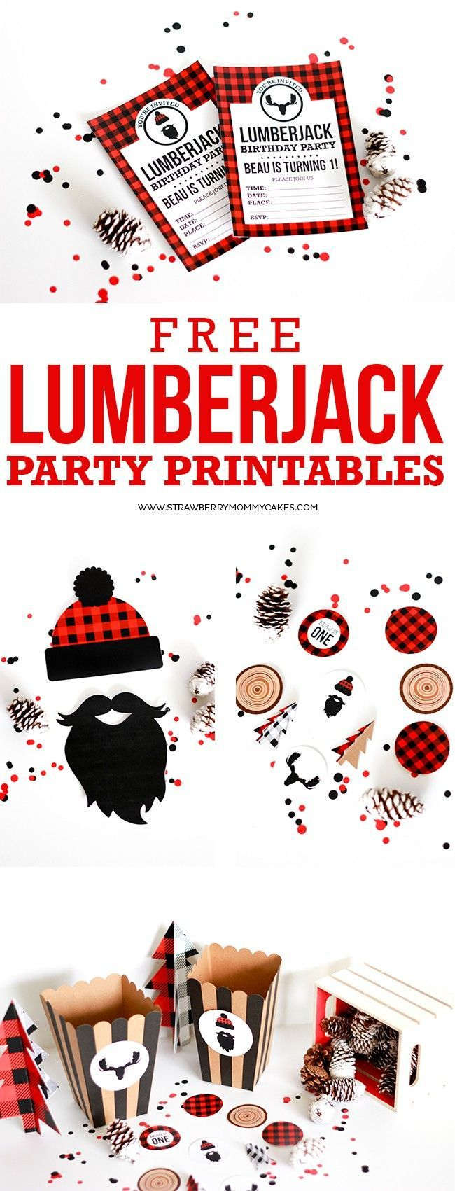 Lumberjack Free Printable Birthday Invitations | Printable inside Lumberjack Printables Free