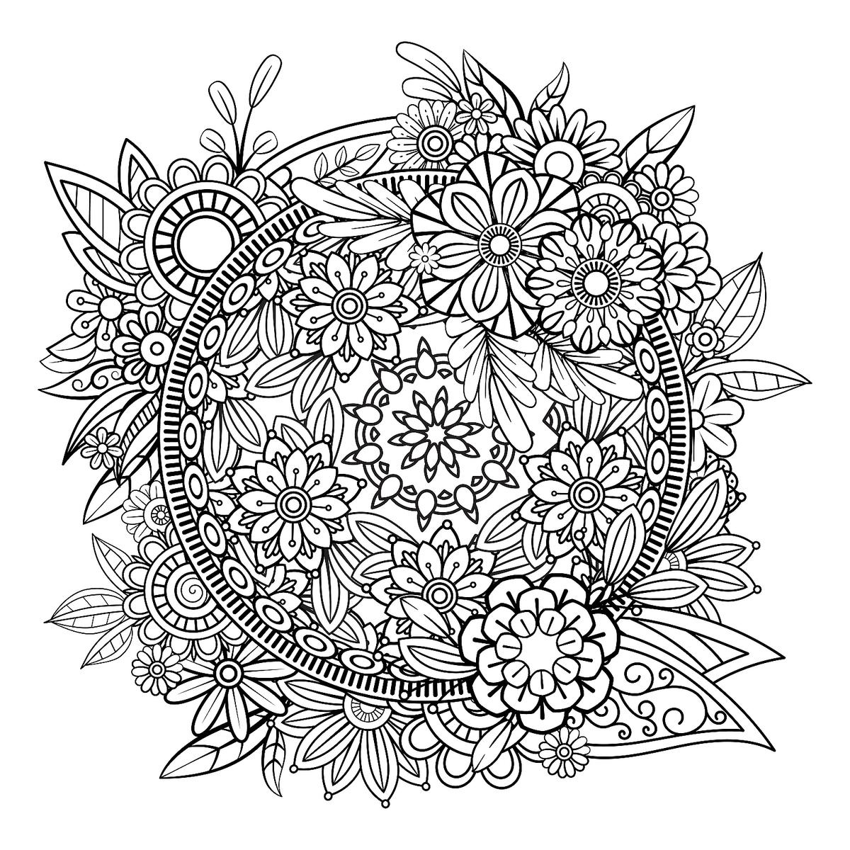 Mandala Coloring Pages: Free Printable Coloring Pages Of Mandalas with Free Printable Mandala Coloring Pages