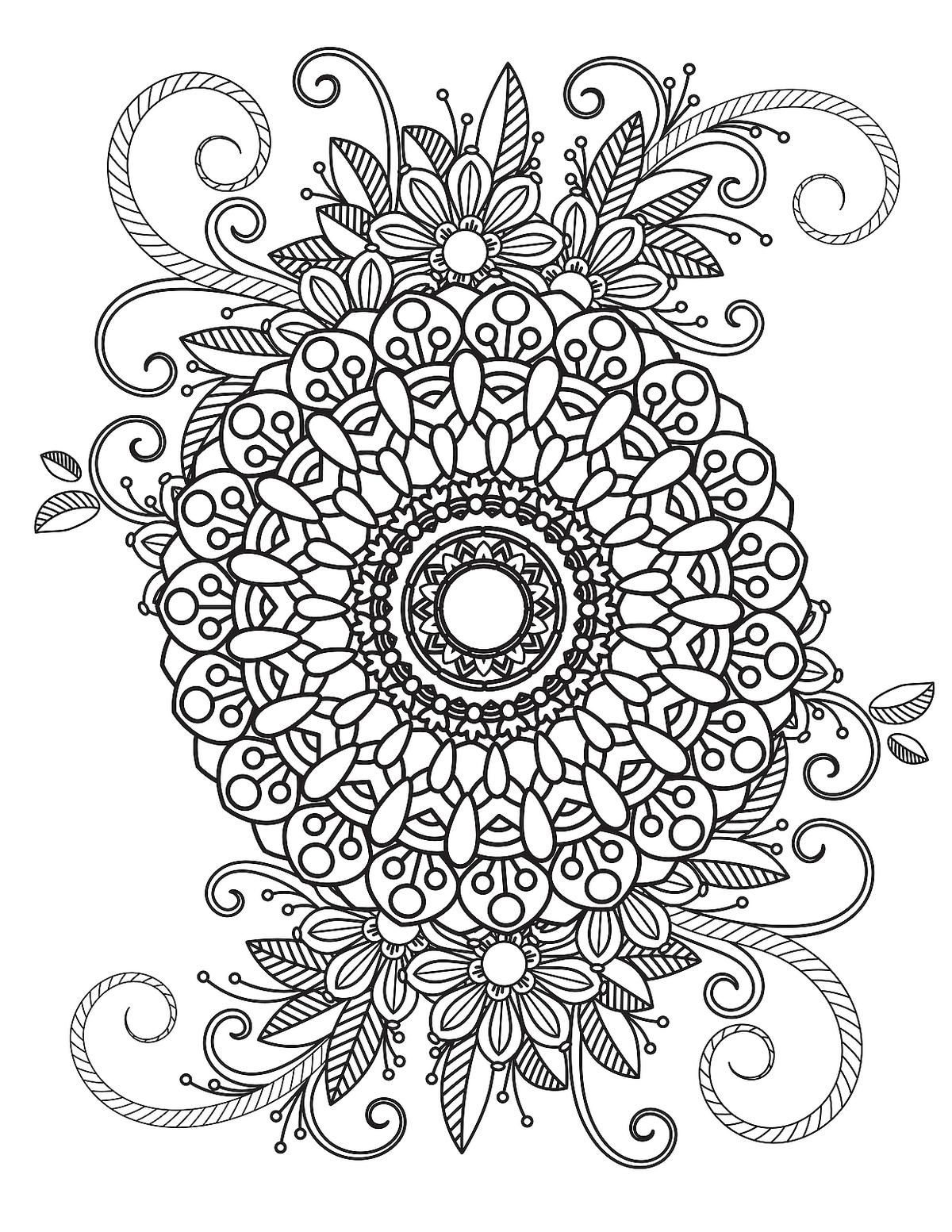 Mandala Coloring Pages: Printable Mandalas For Adults &amp;amp; Kids in Mandala Coloring Free Printable