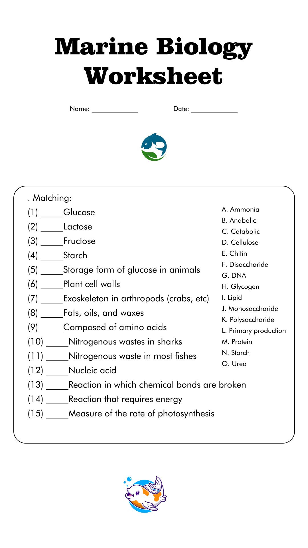 Marine Biology Worksheets High School | Biology Worksheet, Marine with regard to Free Printable Biology Worksheets for High School