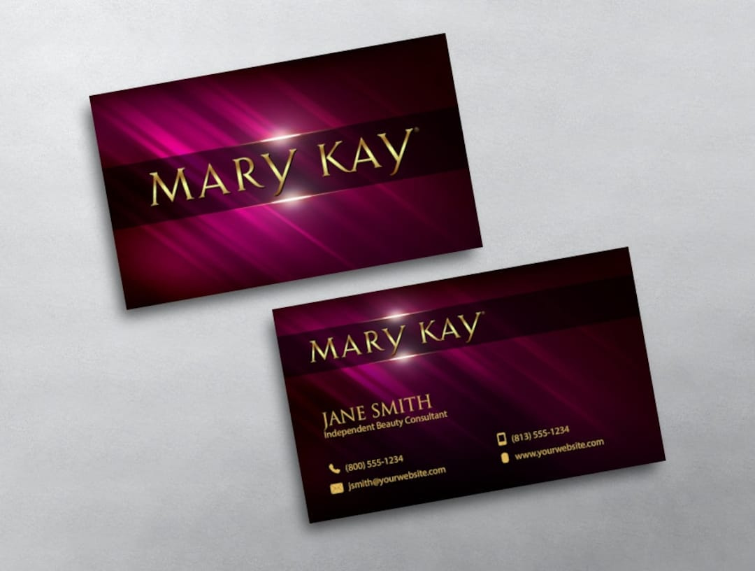 Mary Kay Business Card Independent Beauty Consultant Business Card inside Free Printable Mary Kay Business Cards