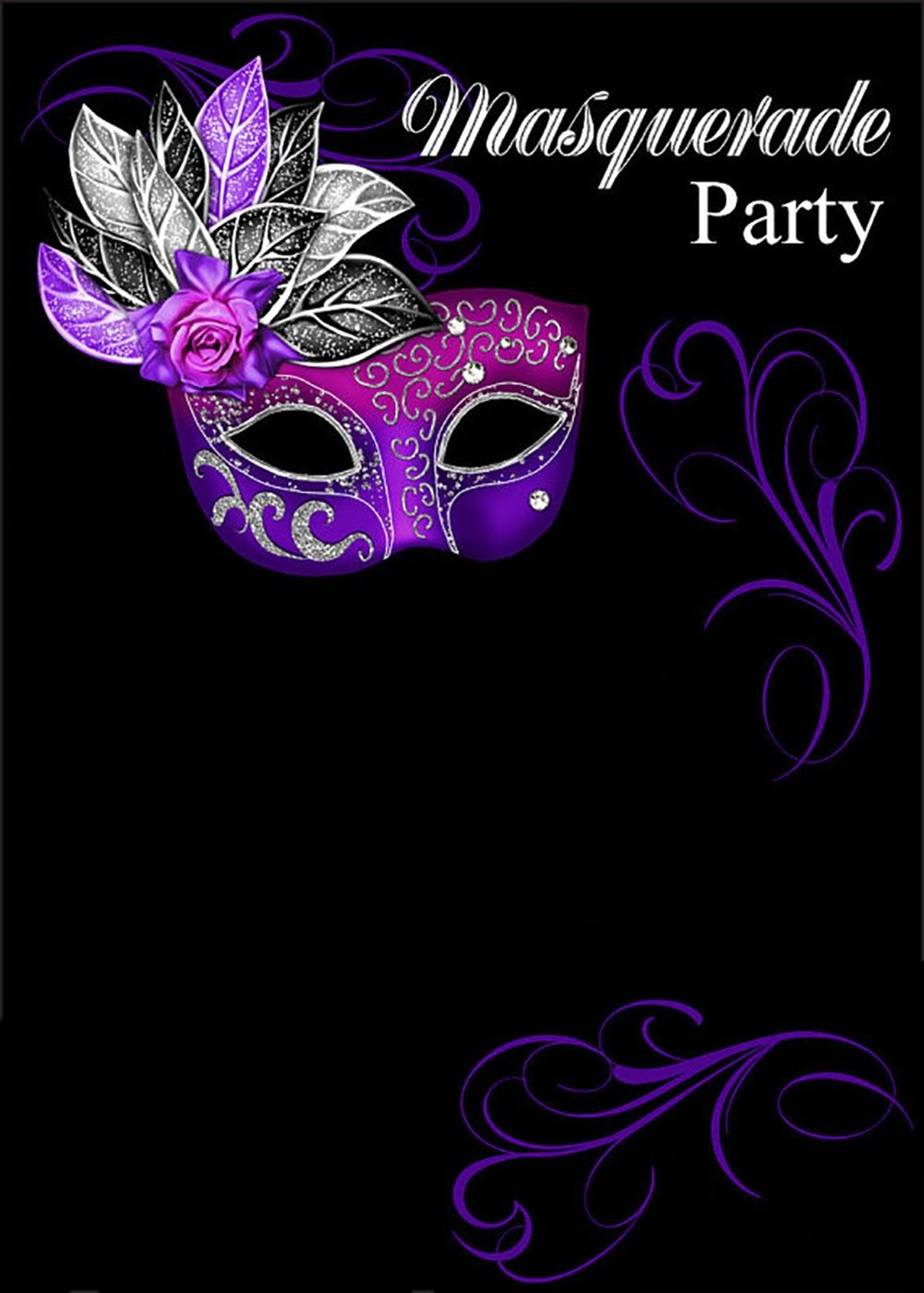 Masquerade Party Invitation For Anthea&amp;#039;S 50Th Birthday throughout Free Printable Masquerade Birthday Invitations