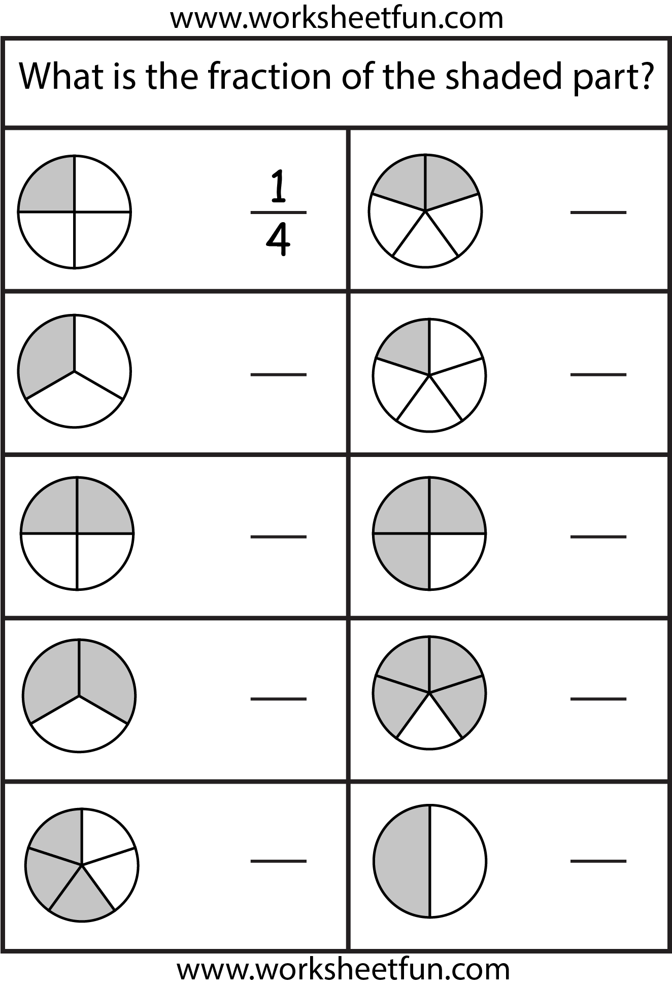 Math Fractions Worksheets, First Grade Worksheets, 2Nd Grade Math inside Free Printable First Grade Fraction Worksheets