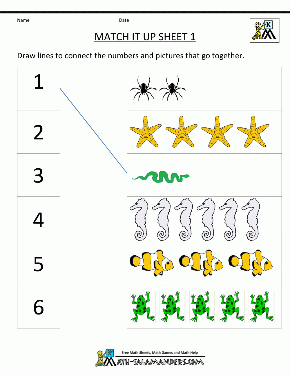 Math Worksheets Kindergarten in Free Printable Math Worksheets For Kindergarten