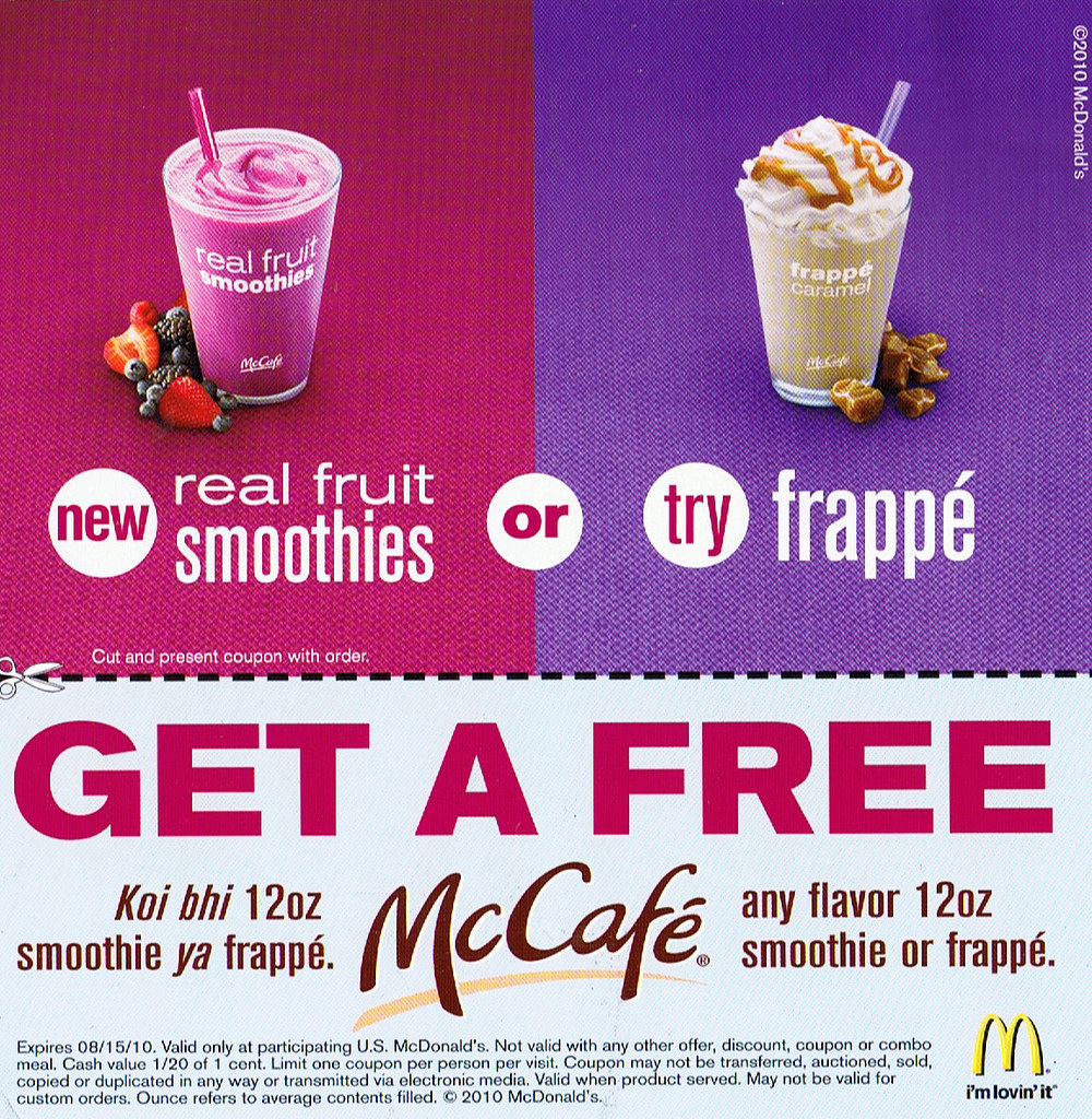 Mcd Smoothie/Frappe Hindi Promo | Whaaaat ? Don&amp;#039;T We Have En… | Flickr with Free Mcdonalds Smoothie Printable Coupon