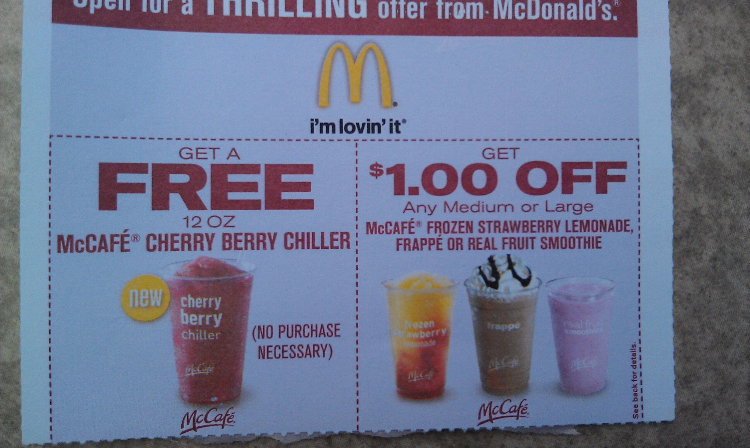 Mcdonald&amp;#039;S Coupons | Free Cherry Berry Chiller! - Faithful Provisions with regard to Free Mcdonalds Smoothie Printable Coupon