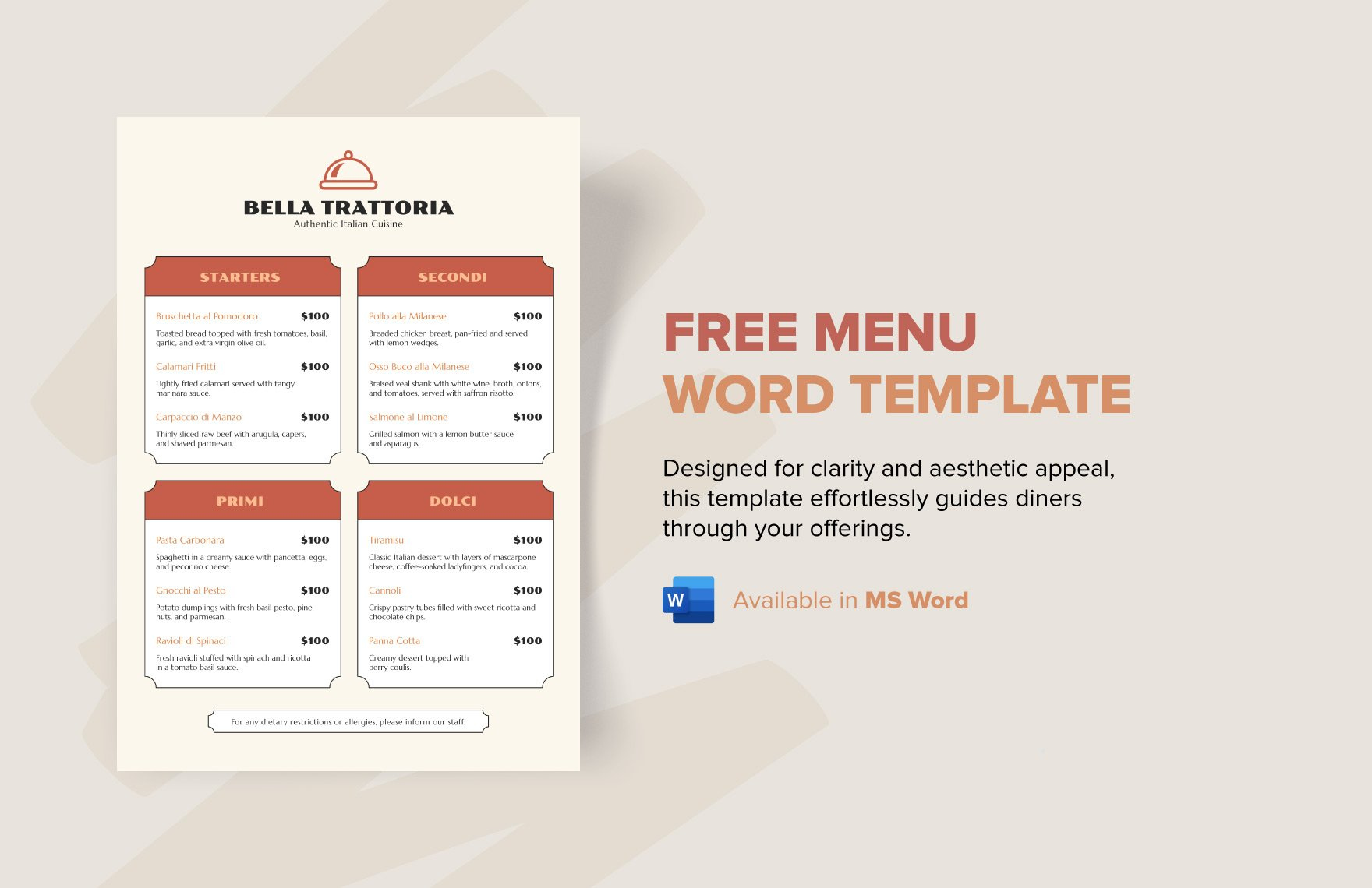 Menu Templates In Word - Free Download | Template within Menu Template Free Printable Word