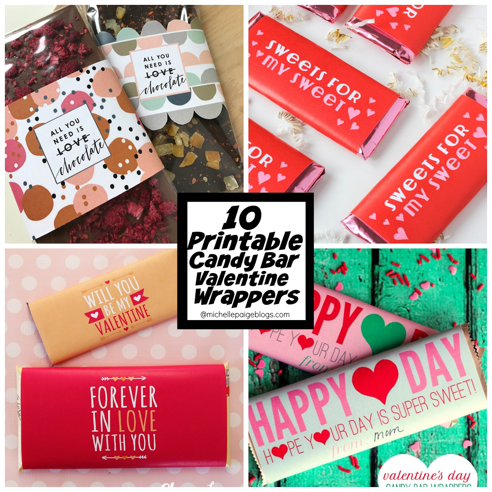 Michelle Paige Blogs: 10 Free Printable Candy Bar Wrapper Valentines in Free Candy Wrapper Printable