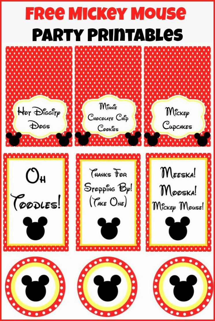 Mickey Mouse Clubhouse Party Ideas &amp;amp; Free Mickey Mouse Printables for Mickey Mouse Clubhouse Free Party Printables