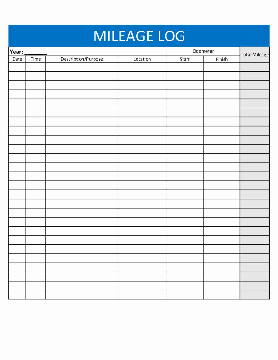 Mileage Log Template For Taxes New Mileage Spreadsheet For Taxes in Free Printable Spreadsheet