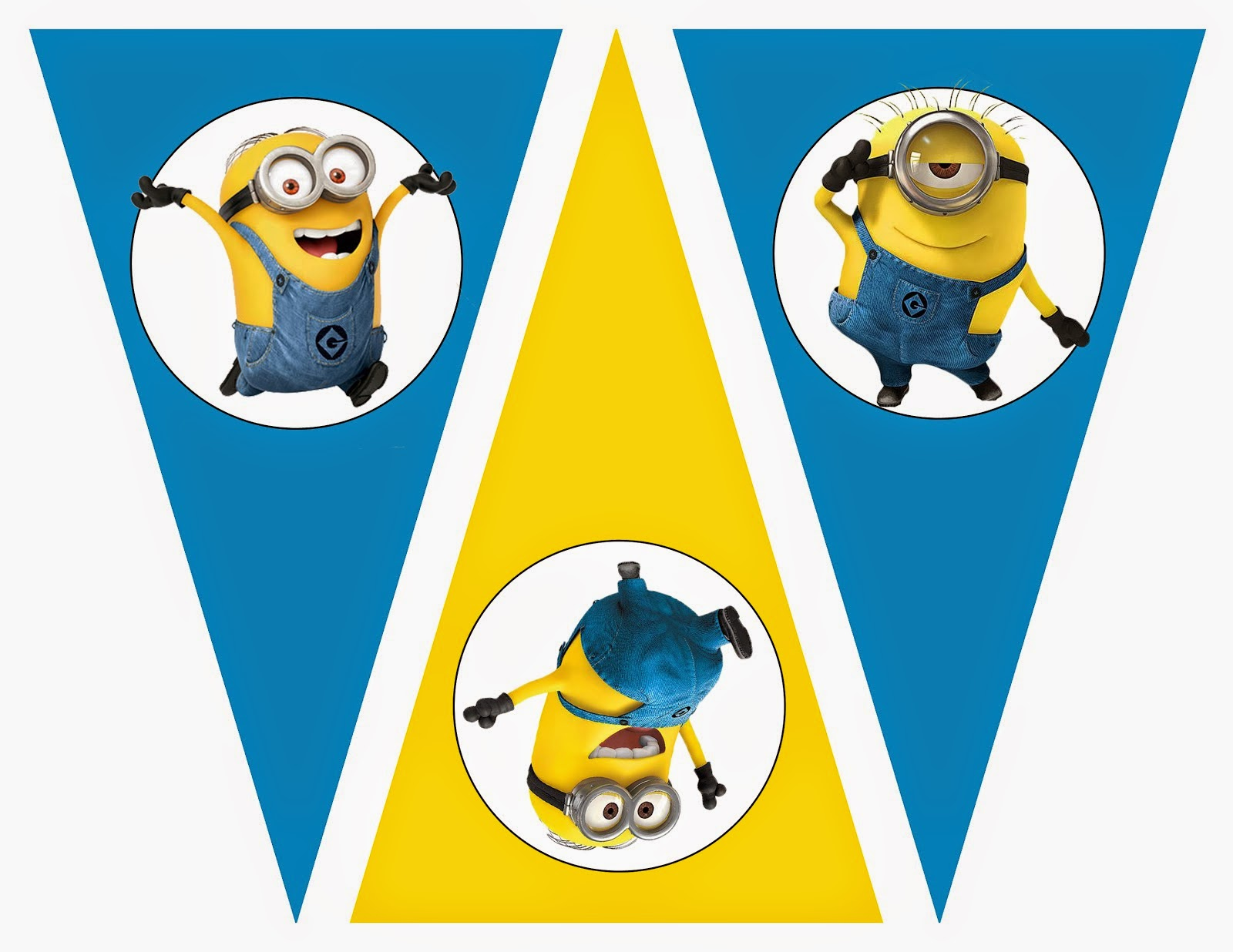 Minions: Free Printable Bunting, Labels And Toppers. - Oh My throughout Free Minion Printables