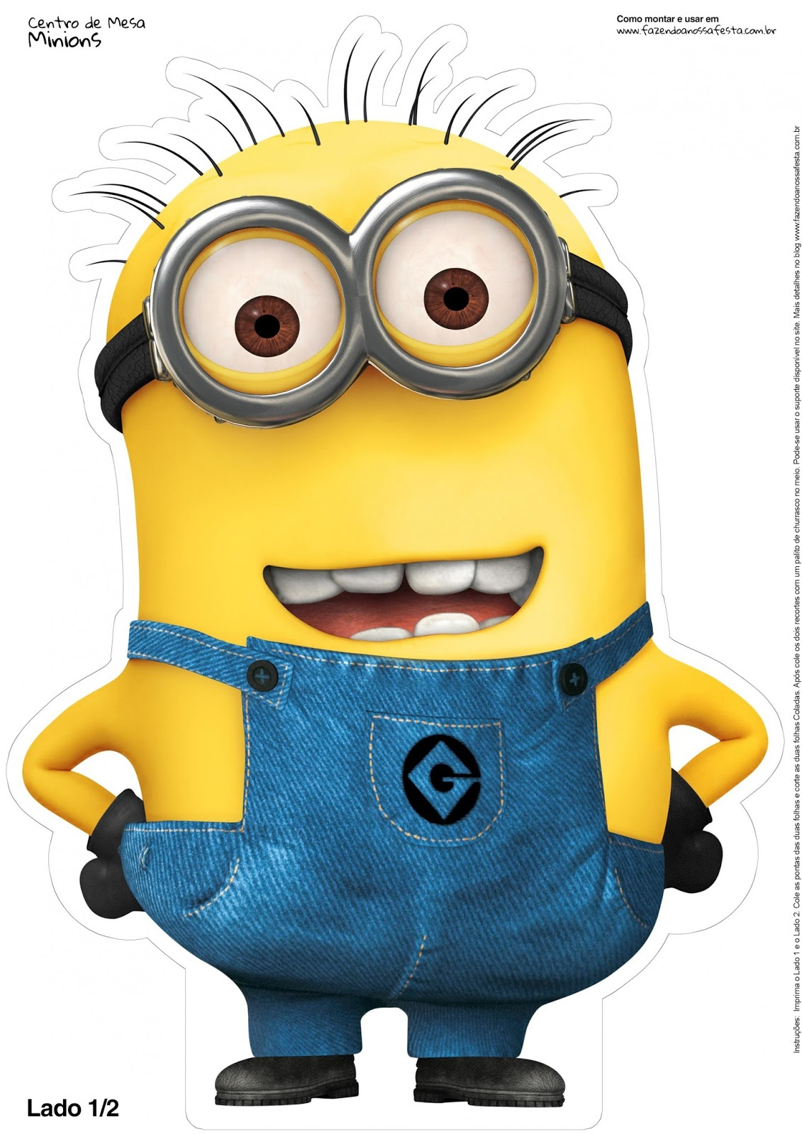 Minions: Free Printable Centerpieces. - Oh My Fiesta! In English for Free Minion Printables