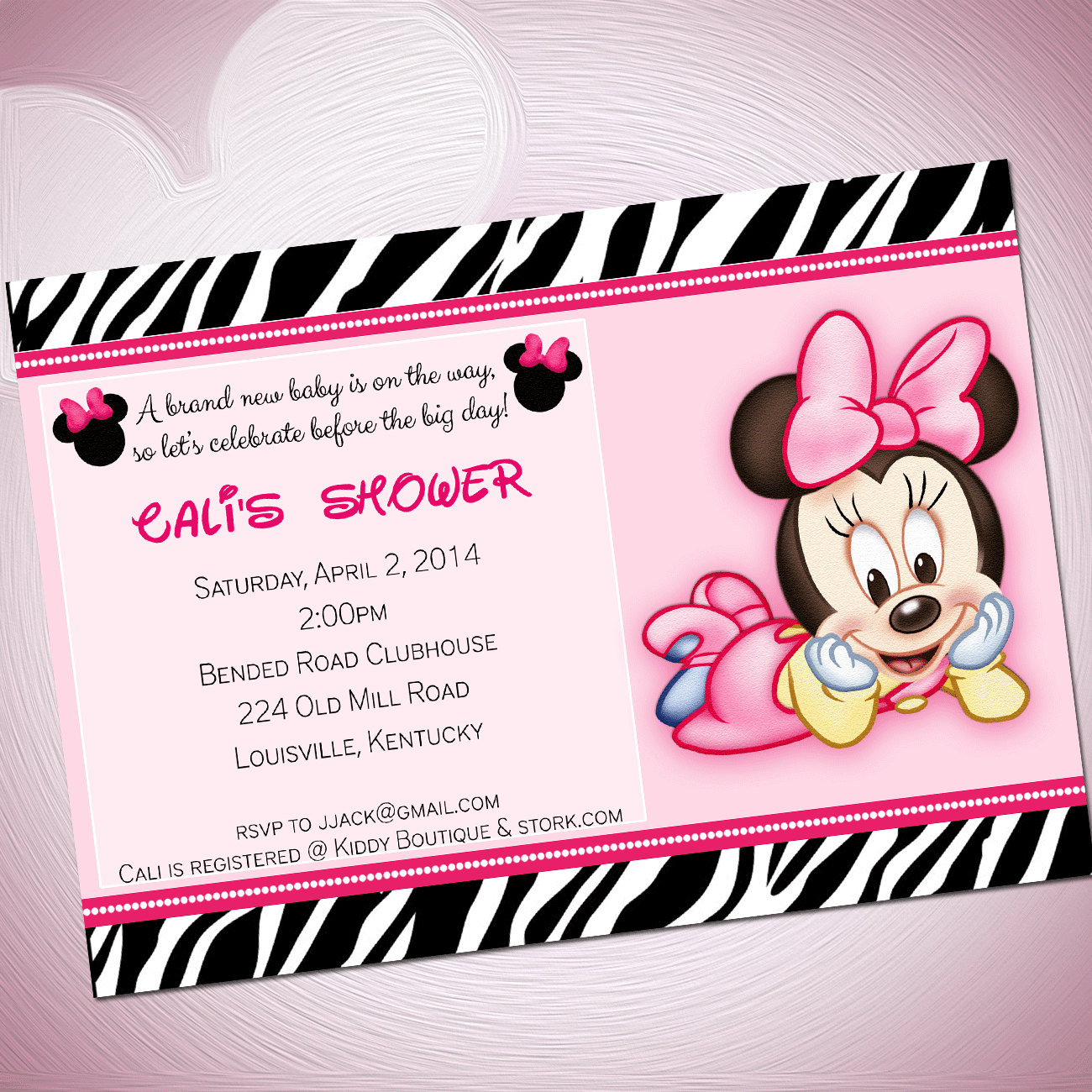 Minnie Mouse Baby Shower Invitations Walmart 2024 | Centrumpodlog inside Free Printable Pink Zebra Baby Shower Invitations