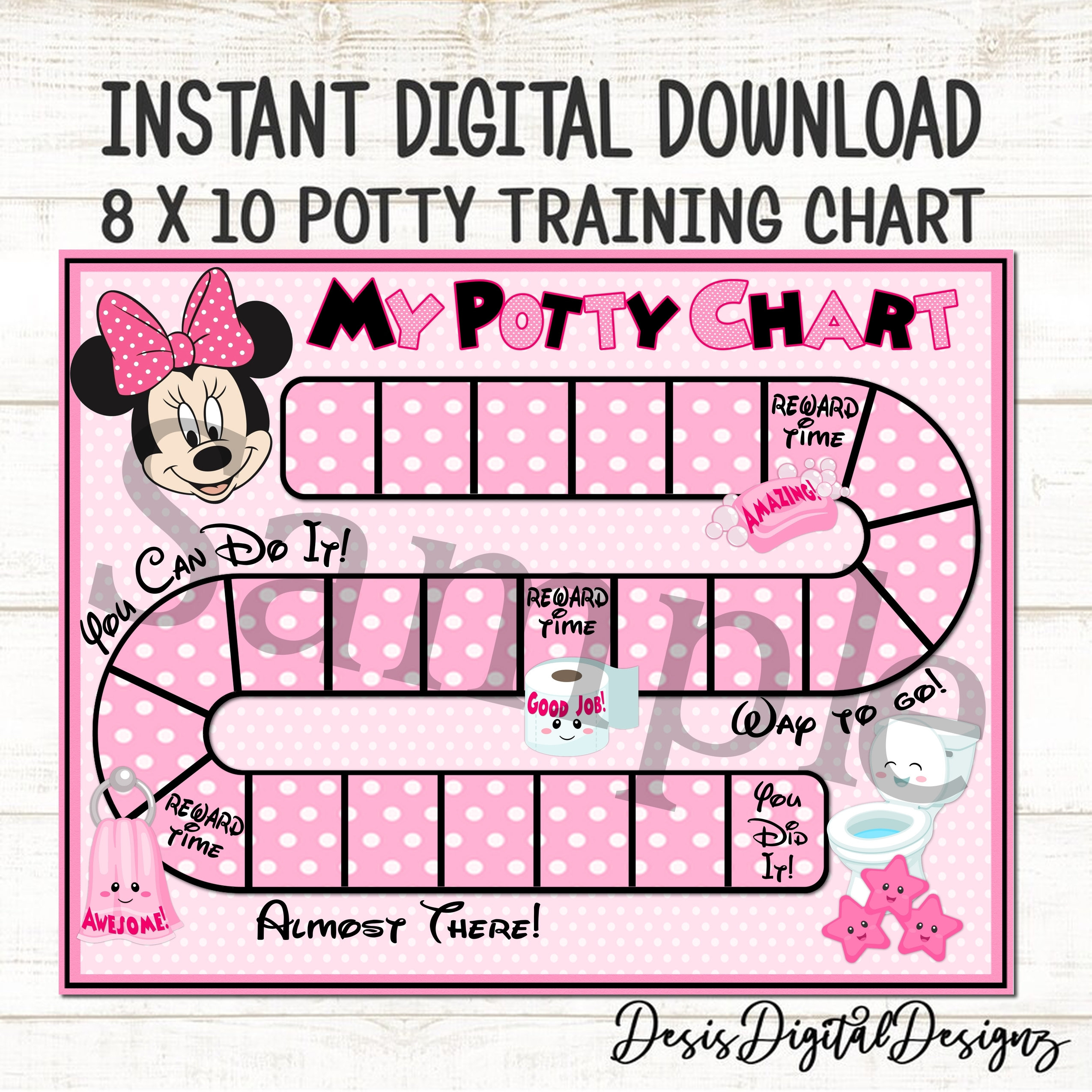 Minnie Mouse Potty Chart Minnie Mouse Potty Training Chart Reward in Free Printable Minnie Mouse Potty Training Chart